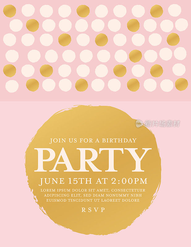 Fun Polka Dot Party Invitation Template